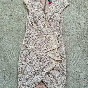 Vince Camuto Cream Lace Mini Dress
